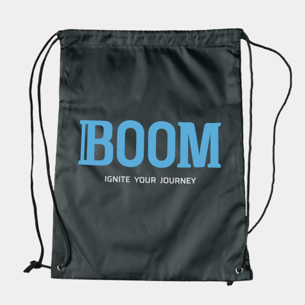 Polyester Drawstring Bag with Boom Logo